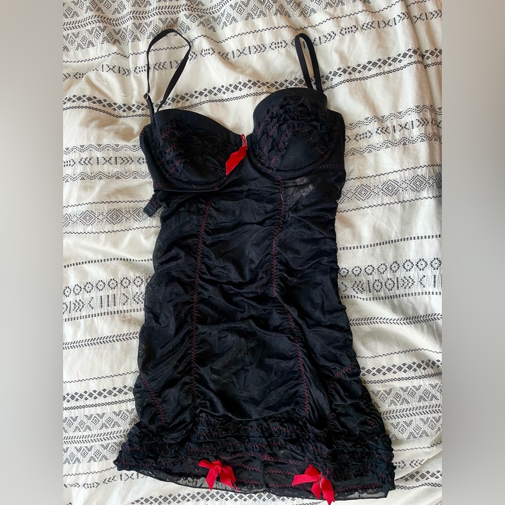Victoria’s Secret, red and black lingerie